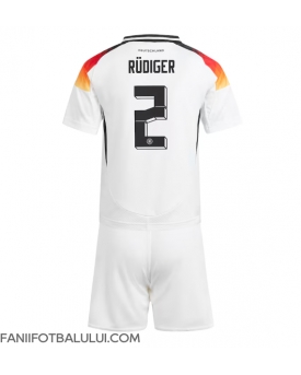 Germania Antonio Rudiger #2 Echipament de Fotbal Replică European 2024 Copii Acasa (+ Șorturi)